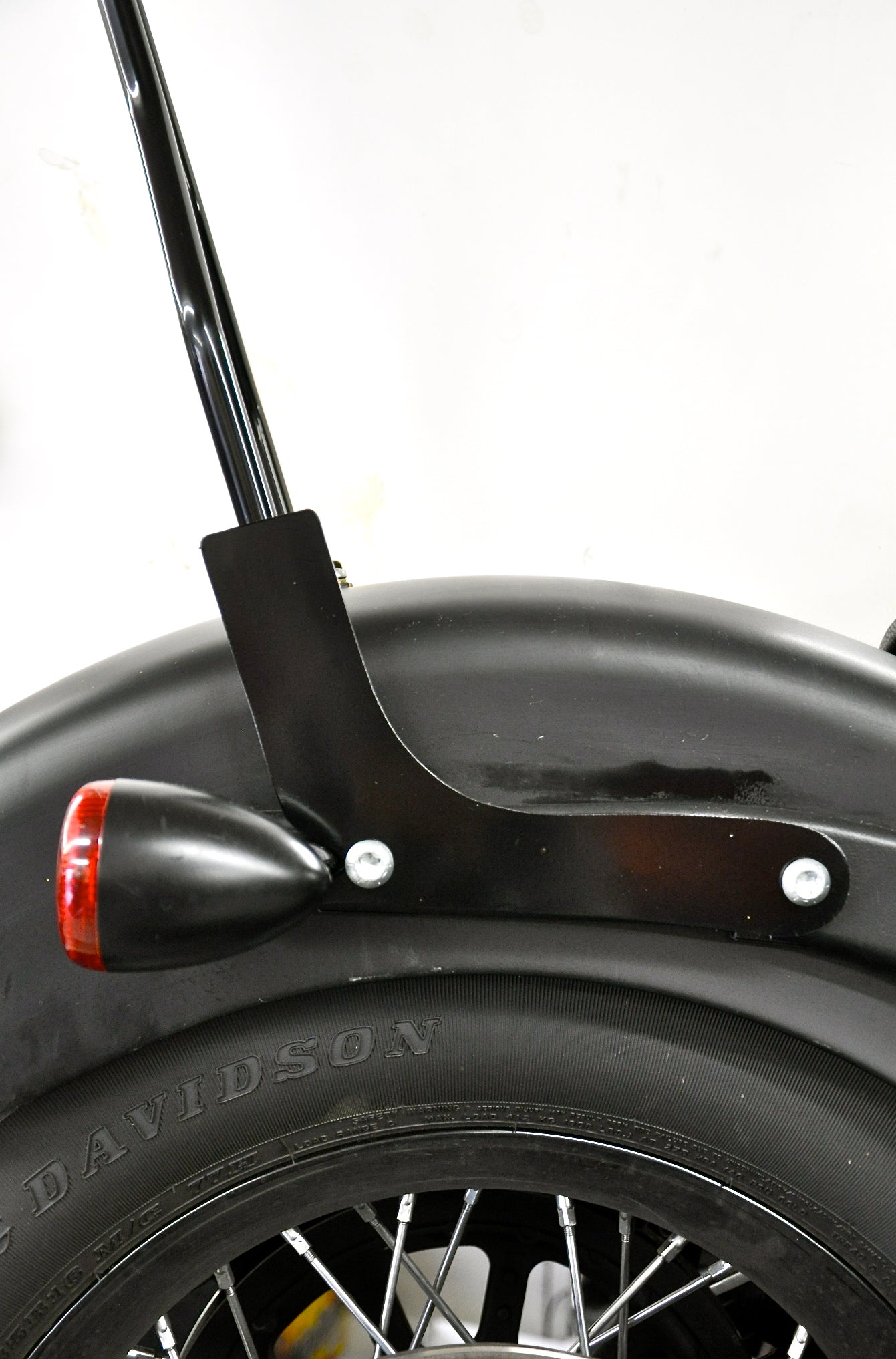 Black Sissy Bar Side Plates for Softail FXS & FLS