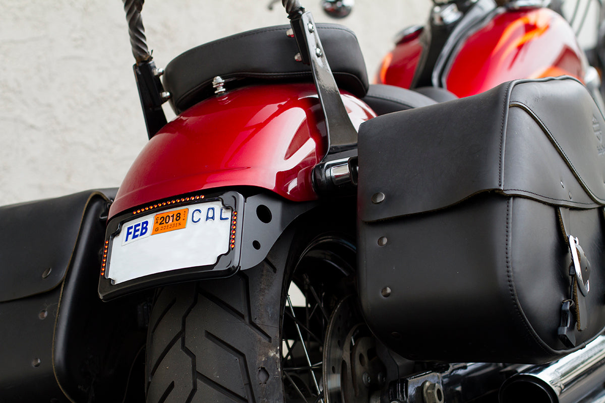 Curved License Plate Relocation for Harley Davidson Dyna models