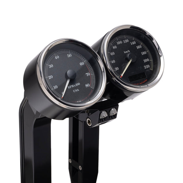 OG Black Dual Billet Gauge Pods Front Mount