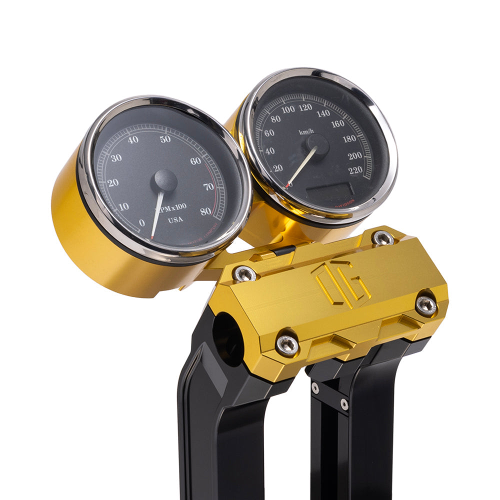 OG Gold Dual Billet Gauge Pods Rear Mount