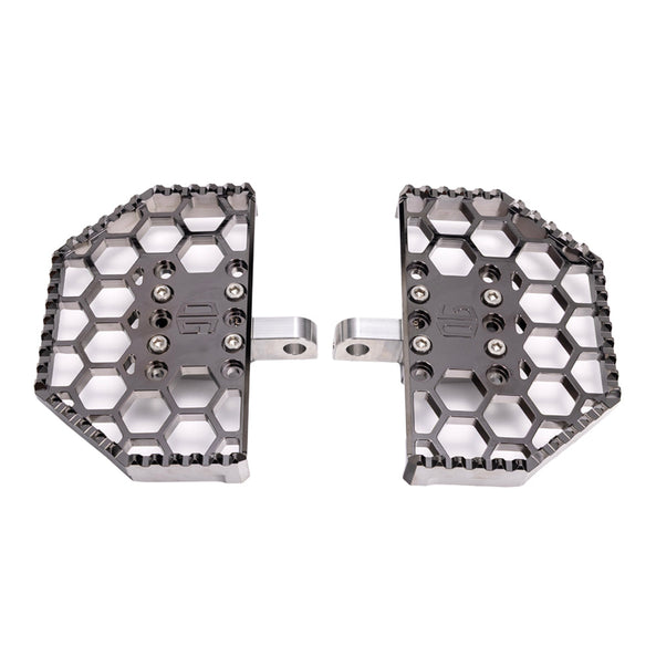 Original Garage Moto Black Chrome Mini Floorboards for Harley-Davidson
