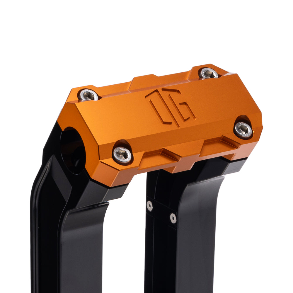 OG Orange Risers Top Clamp on Black Riser