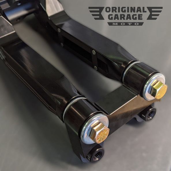 OG Black Touring Pull Back Plate for Harley-Davidson Baggers Touring Models on OG 8.5" Pull Back Risers