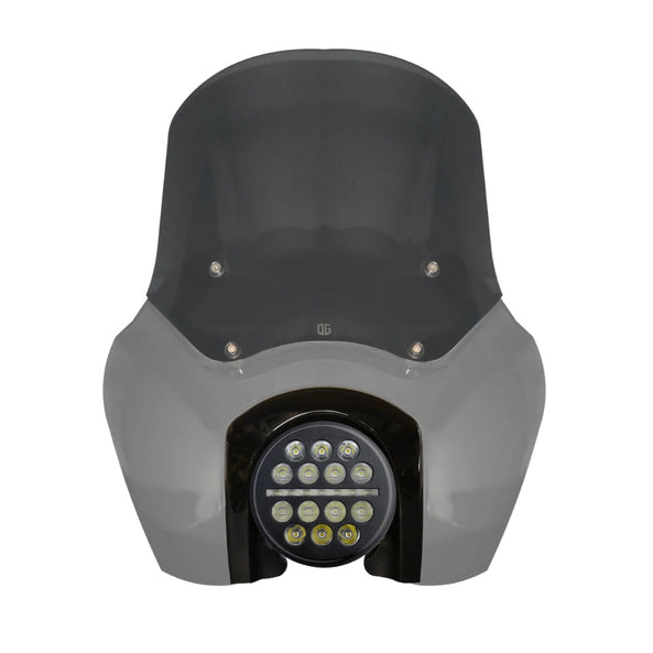 Original Garage Moto Softail Low Rider S Complete T-Sport Fairing Kit - Billiard Gray - 5.75 X-Serie LED