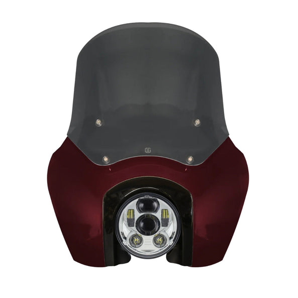 OG Softail Low Rider S Complete T-Sport Fairing Kit - Midnight Crimson - 5.75" LED Chrome