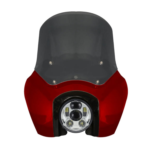 Original Garage Moto Softail Low Rider S Complete T-Sport Fairing Kit - Red Rock - 5.75 LED Chrome Headlight
