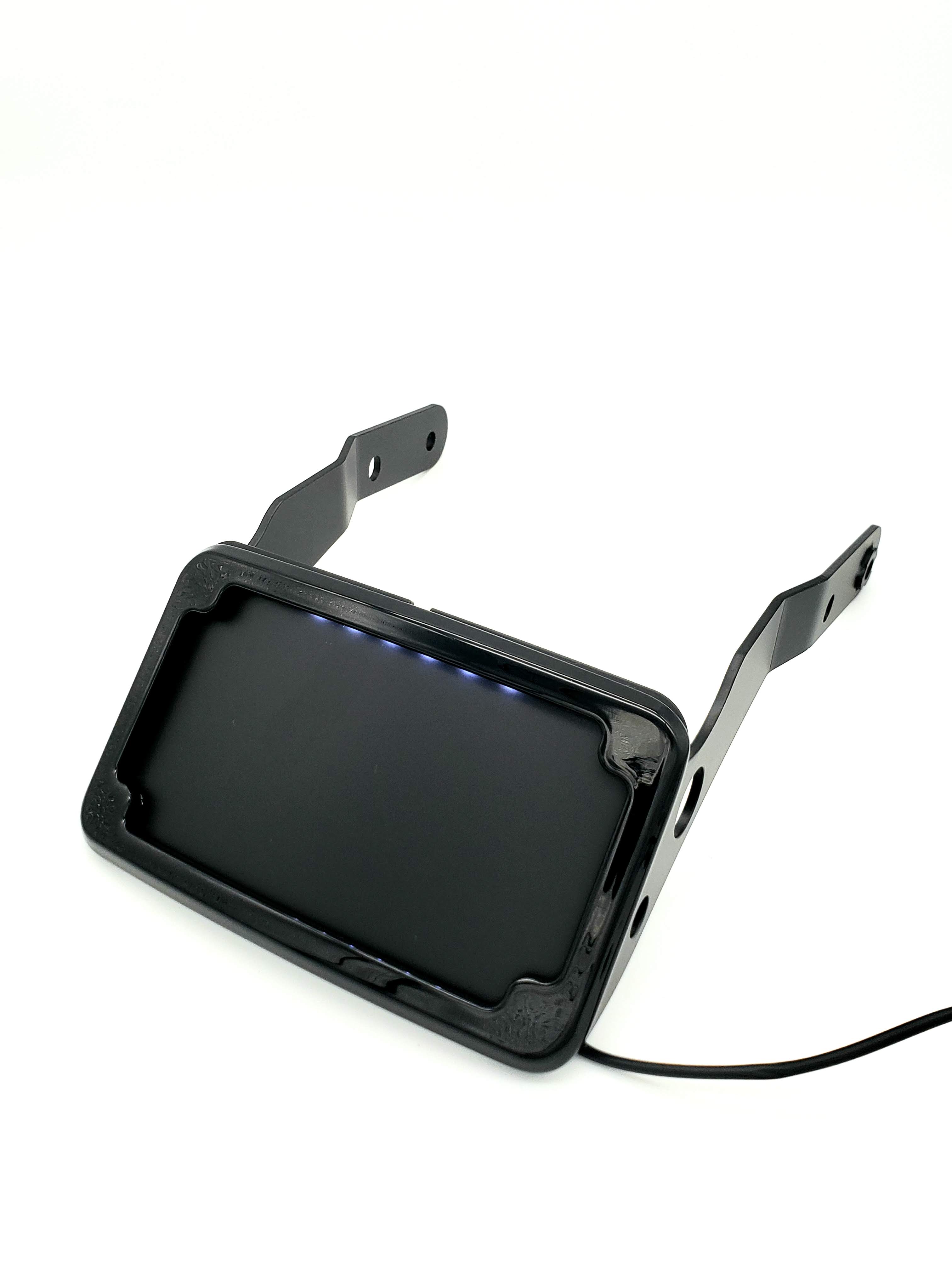 Curved License Plate Relocation for Sportsters