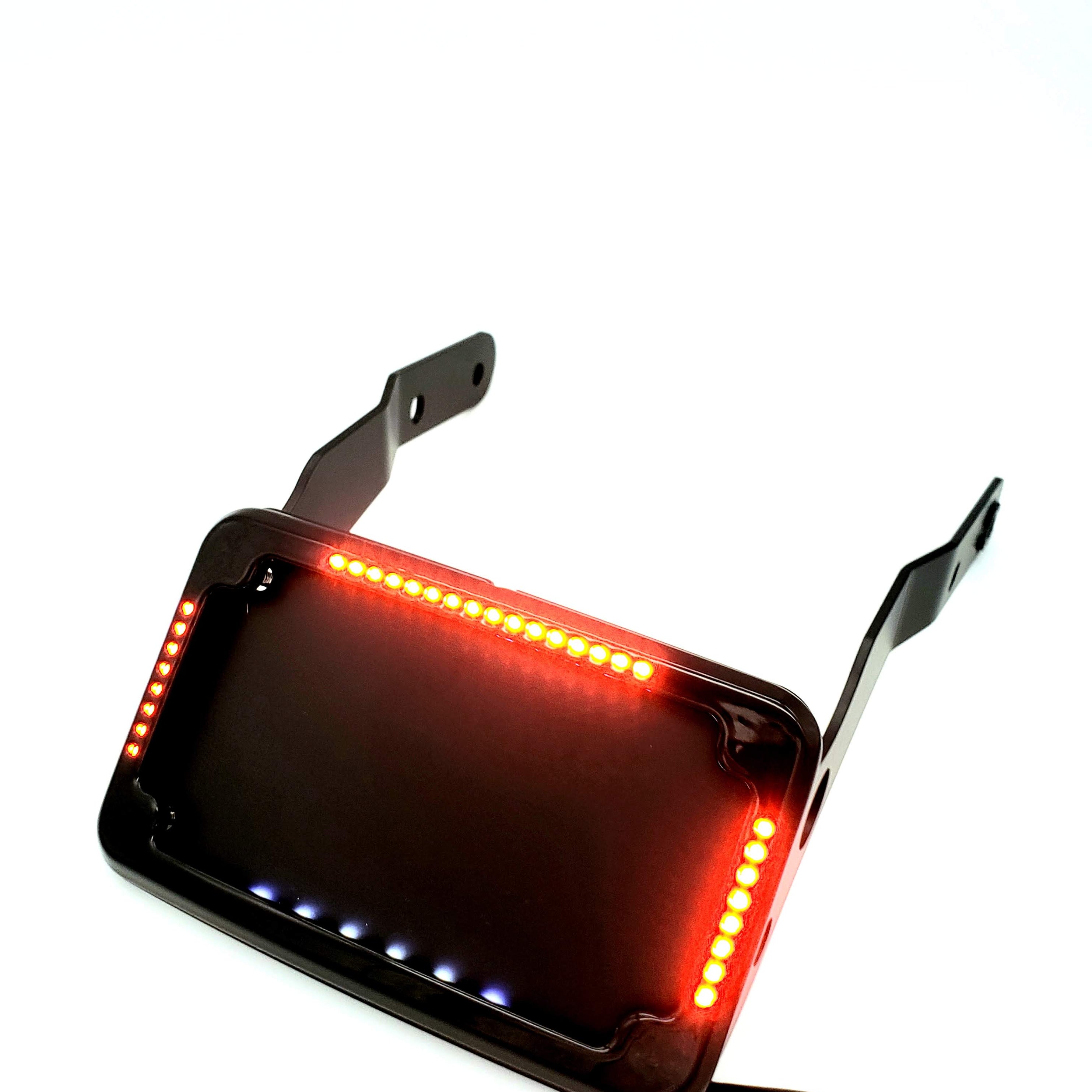 Curved License Plate Relocation for Sportsters