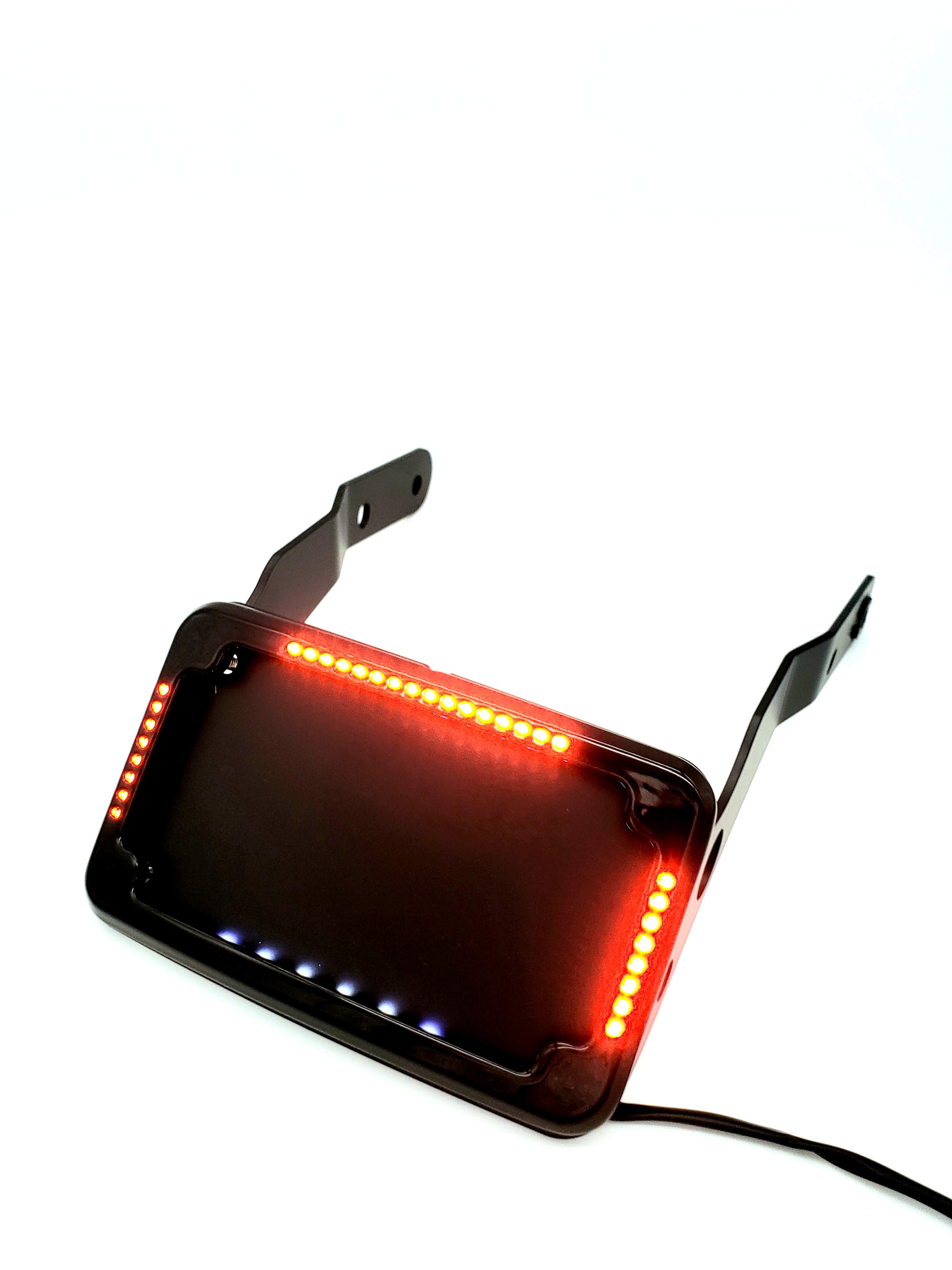 Curved License Plate Relocation for Sportsters