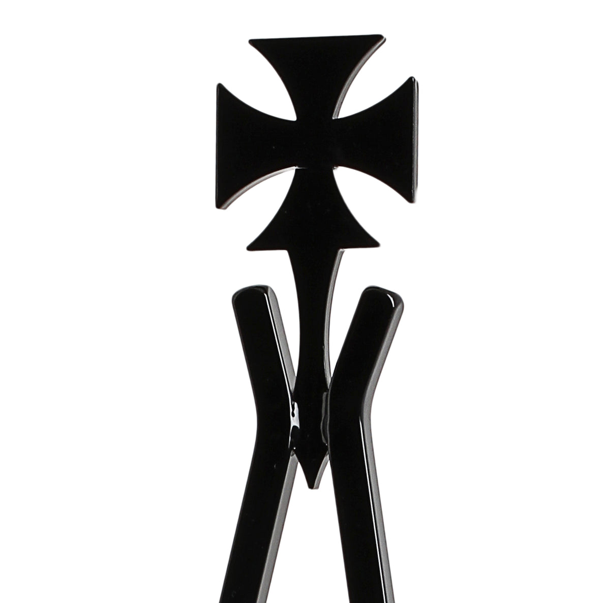 Black  Iron Cross Crosstude Attitude Stick Sissy Bar