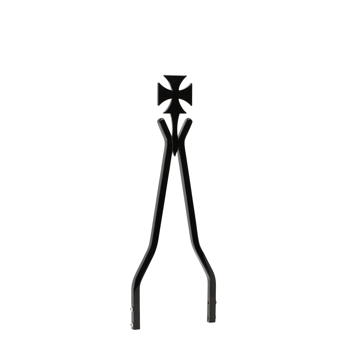 Black  Iron Cross Crosstude Attitude Stick Sissy Bar