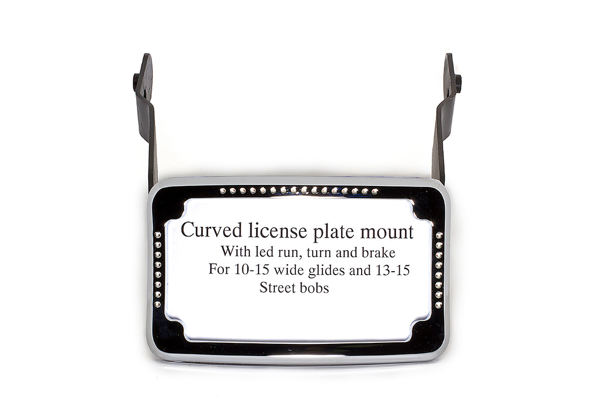 Curved License Plate Relocation for Harley Davidson Dyna models