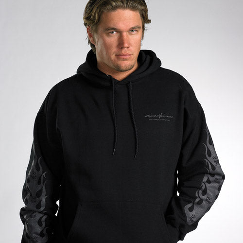 Black on Black Devil Hooded Sweatshirt