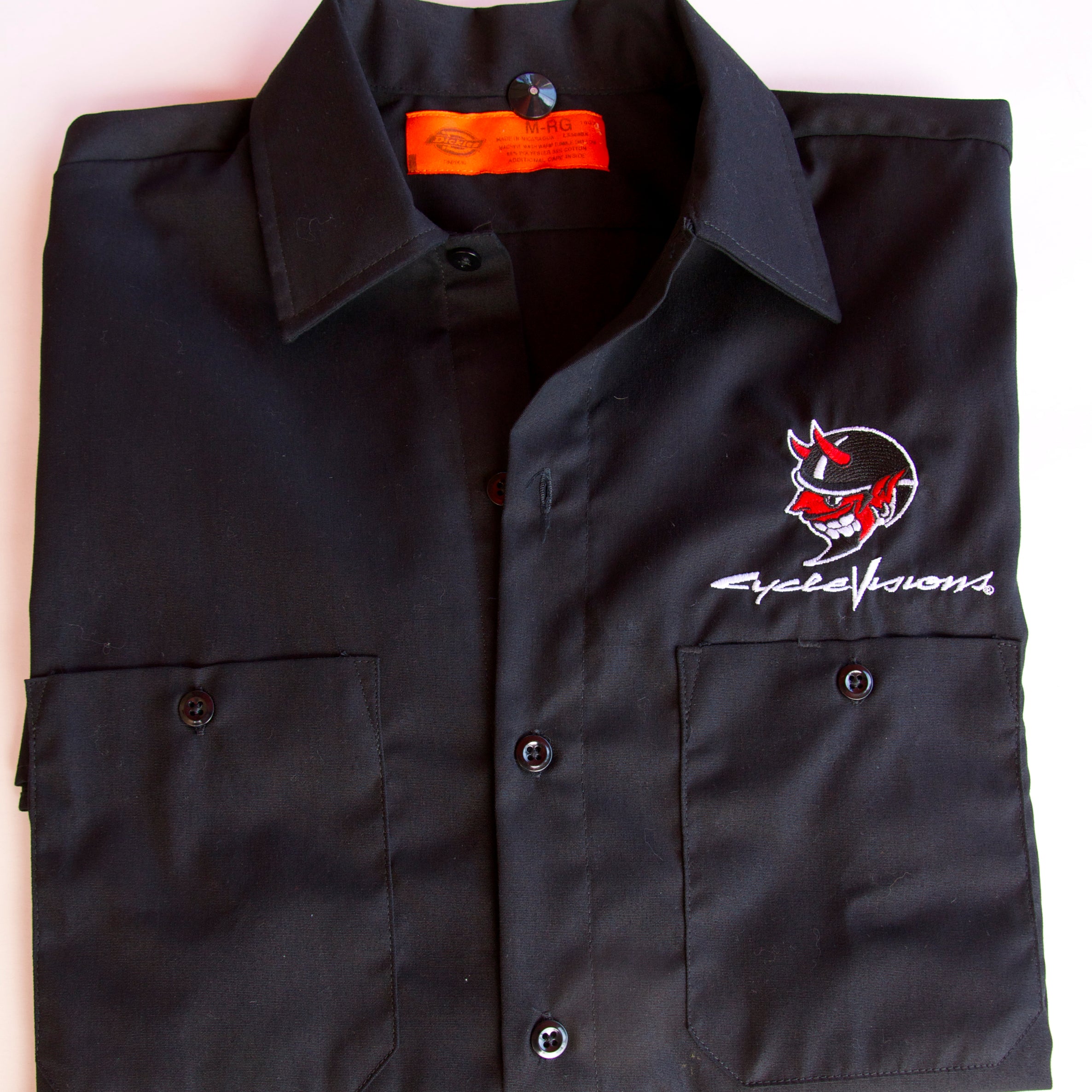 Devil Embroidered Work Shirt