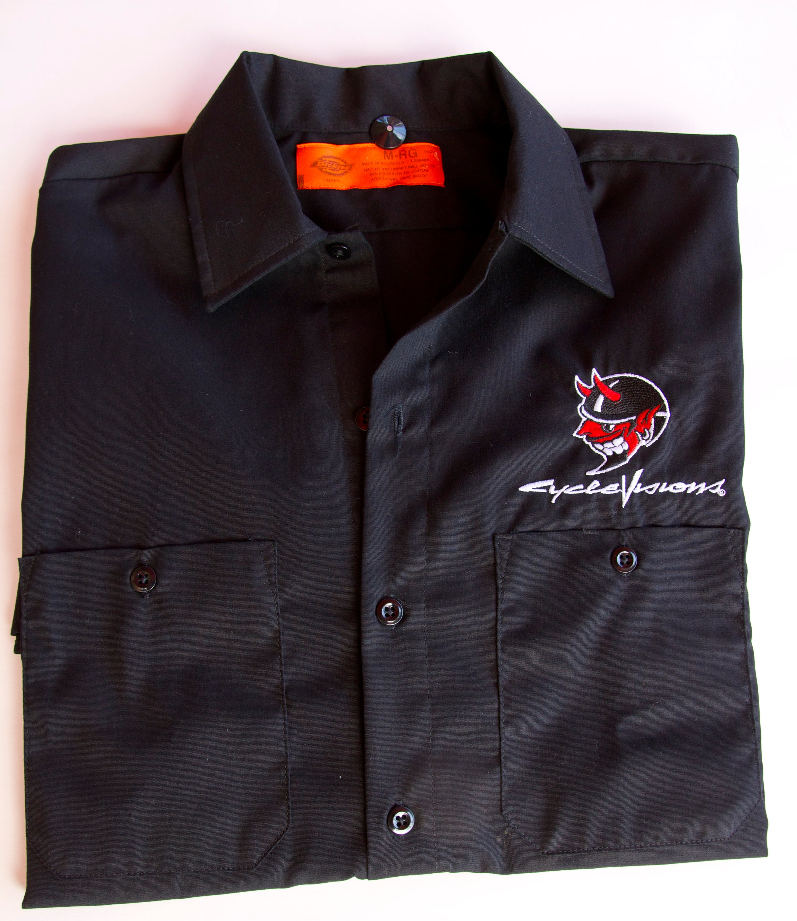 Devil Embroidered Work Shirt