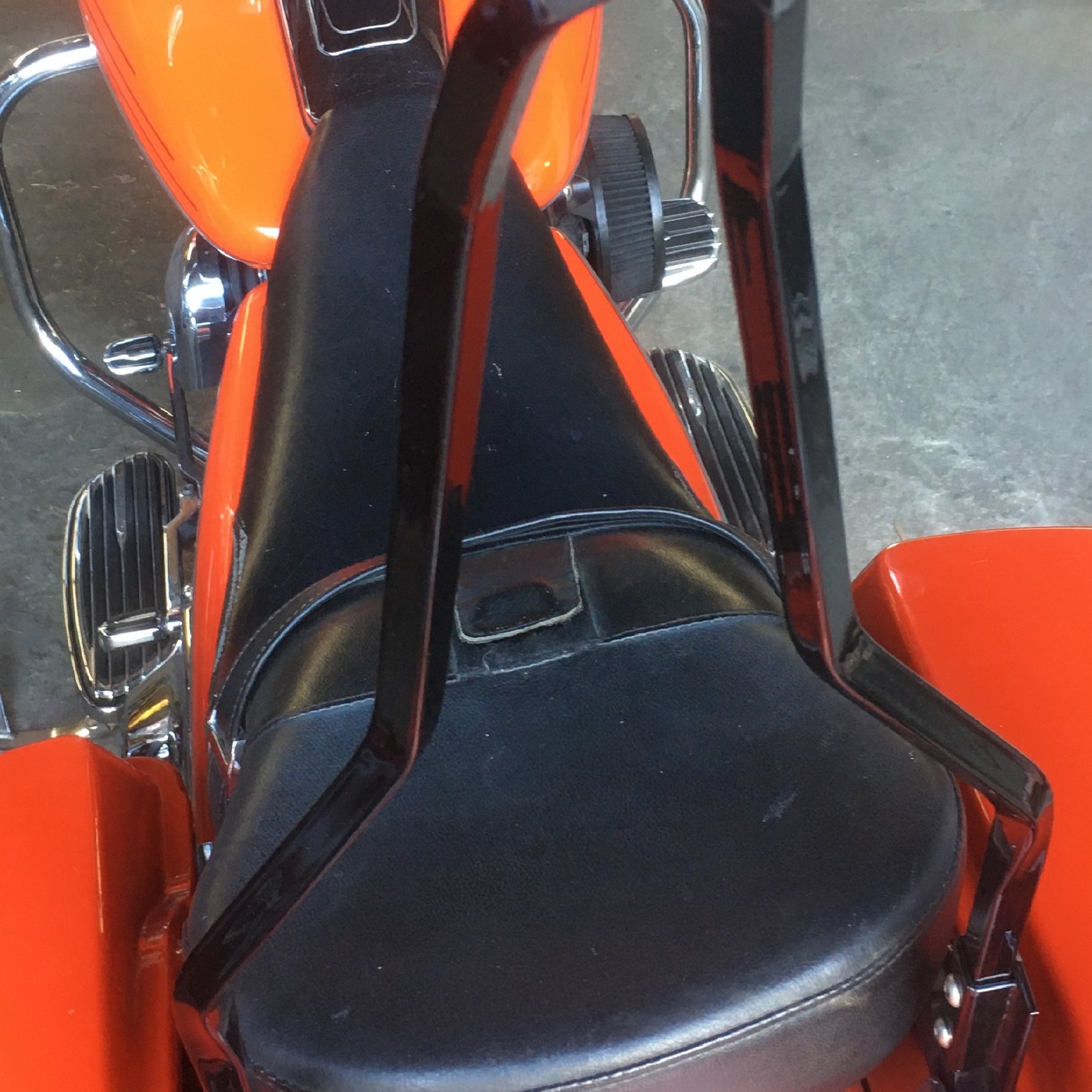 Black Squaretude Attitude Stick Sissy Bar