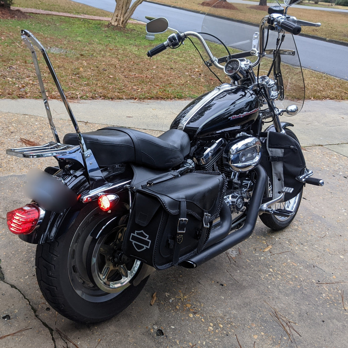 Chrome Squaretude Attitude Stick Sissy Bar