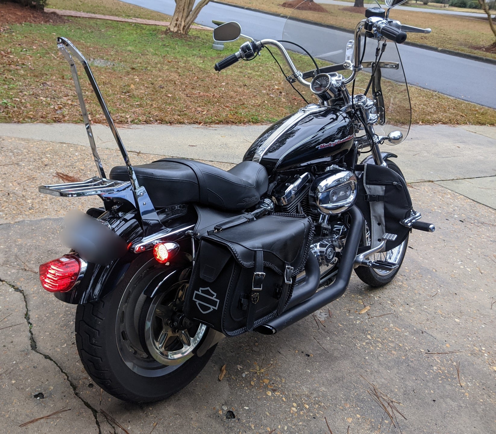 Chrome Squaretude Attitude Stick Sissy Bar