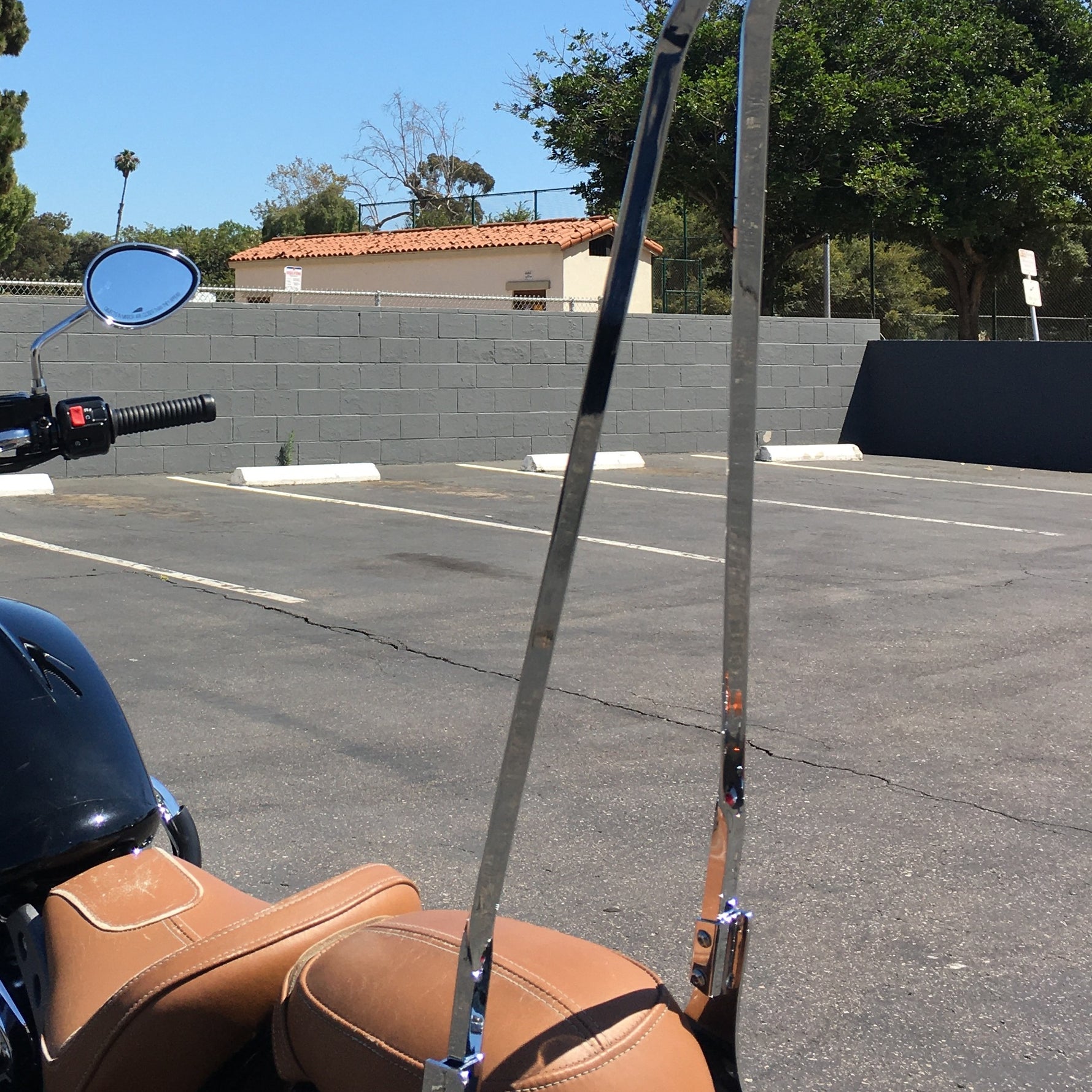 Chrome Squaretude Attitude Stick Sissy Bar