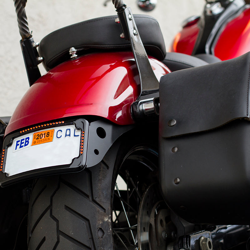 Curved License Plate Relocation for Harley Davidson Dyna models