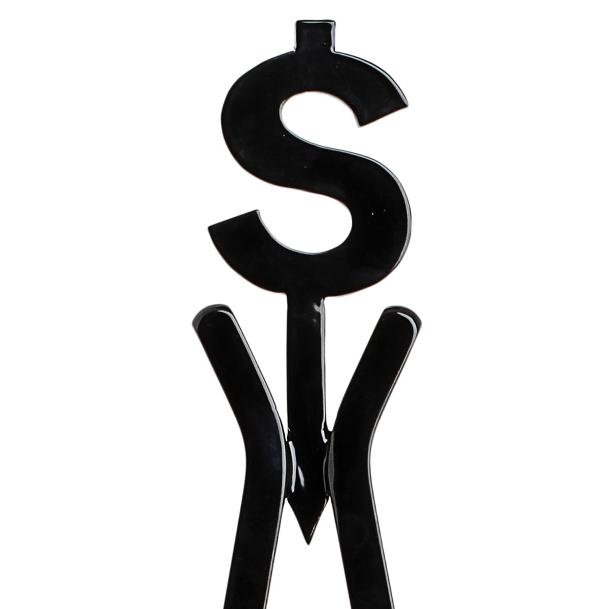 Black Moneytude Sissy Bars for Harley Davidson with a Dollar Sign $ topper