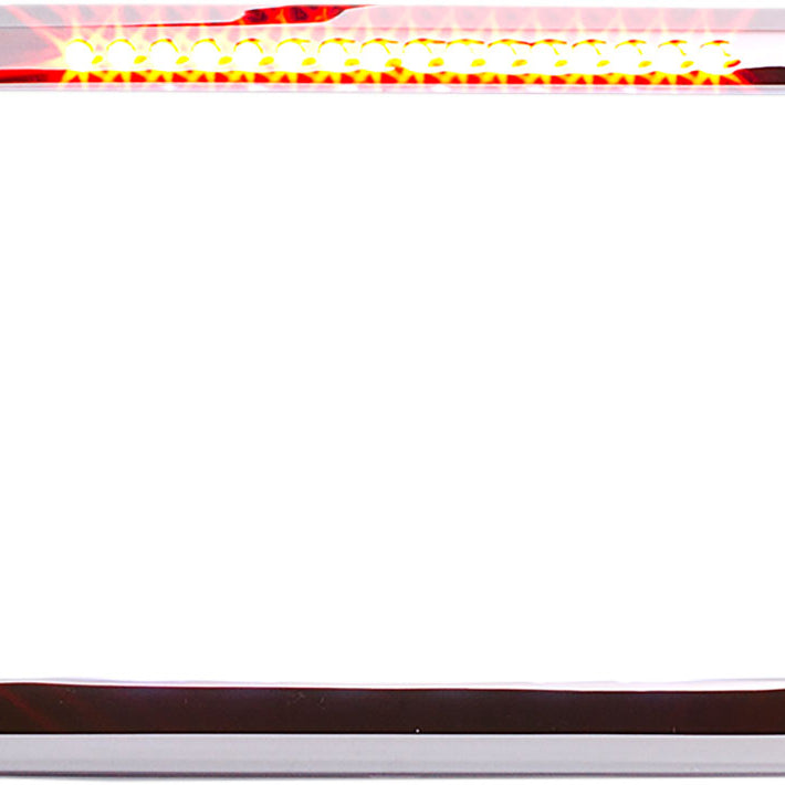 Chrome Curved Slick Signal License Plate Frame for Harley Davidson Motorcycles