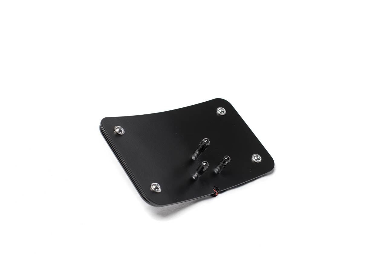 Curved 3-Hole License Plate Mount with Lights for Harley Davidson Motorcycles